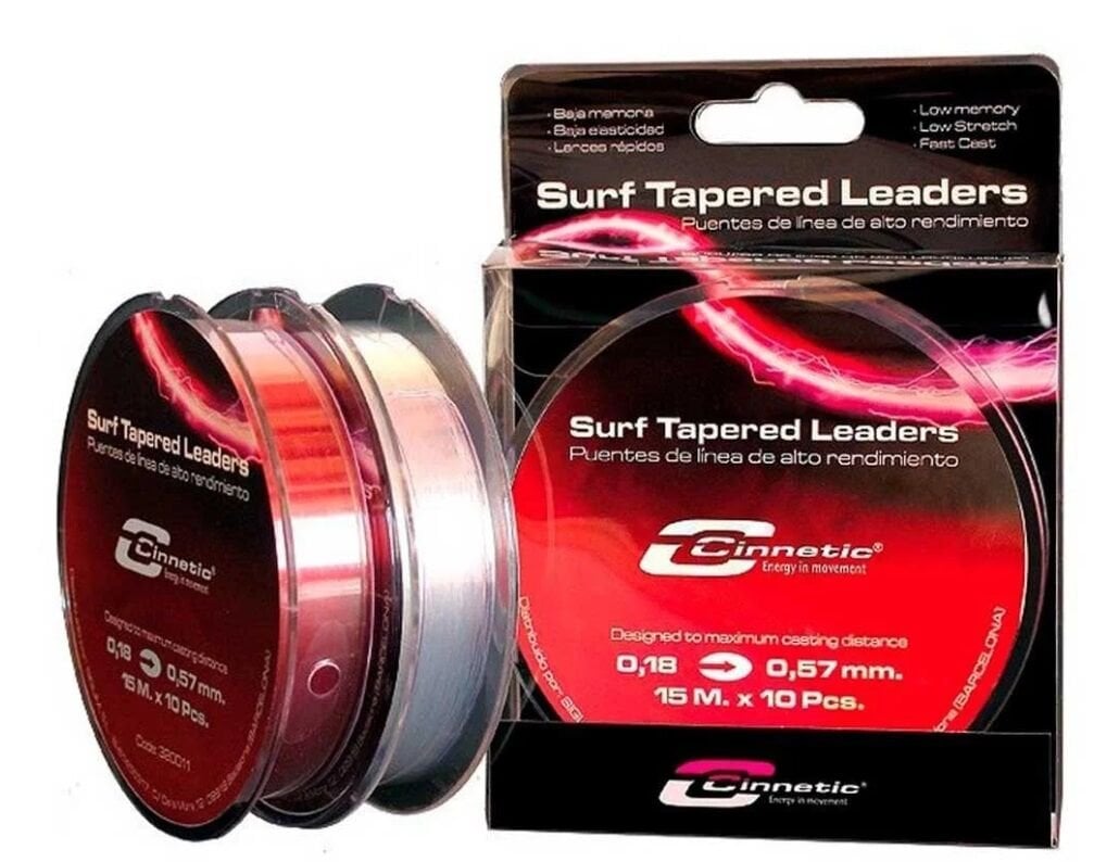 Cinnetic Surf Tapared Leaders 0,23mm 0,57mm 15x10 Misina
