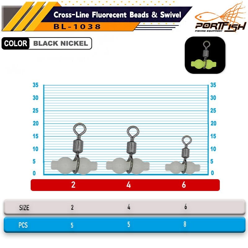 Portfish BL-1038 Üçlü Fosforlu Gezer Fırdöndü