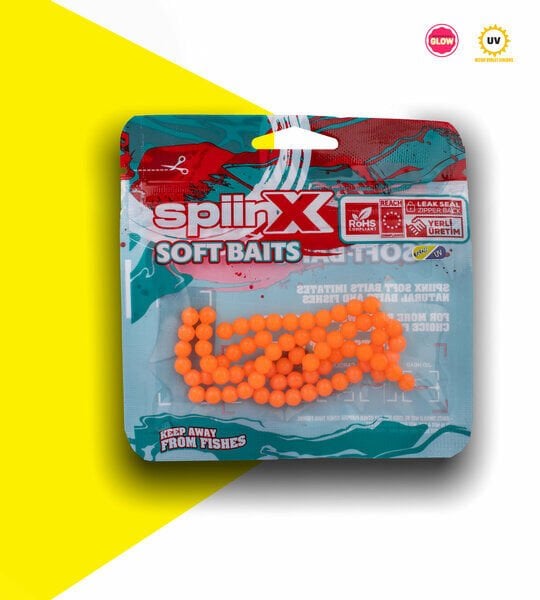 Spiinx Balık Yumurtası 6mm 70P Uv Orange Glow