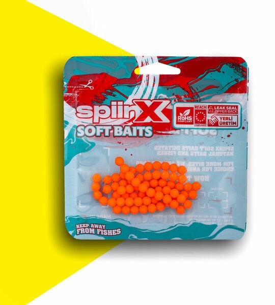 Spiinx Balık Yumurtası 6mm 70P Uv Orange