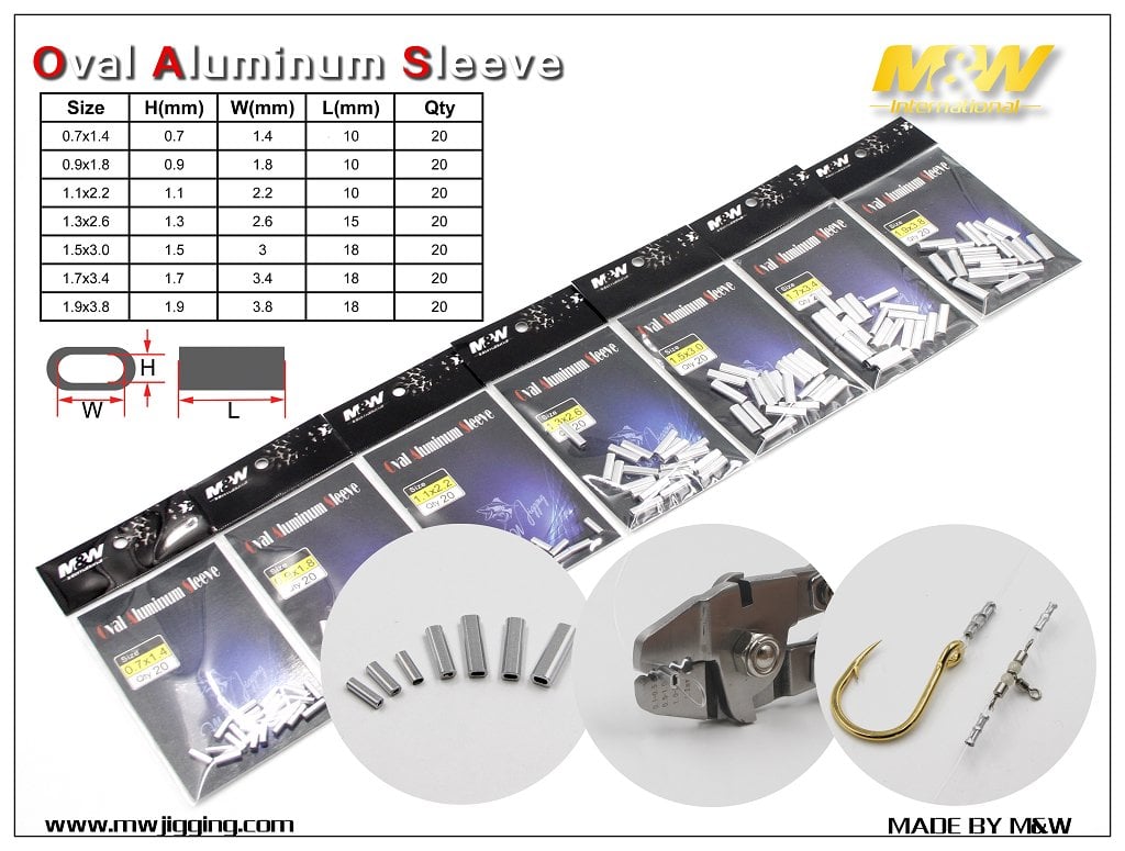M&W Jigging Oval Aluminum Sleeve
