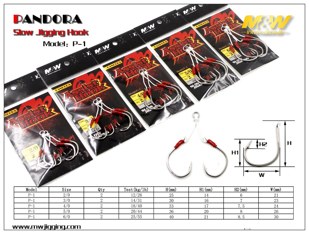 M&W Jigging P-1 Pandora Slow Jig İğneleri
