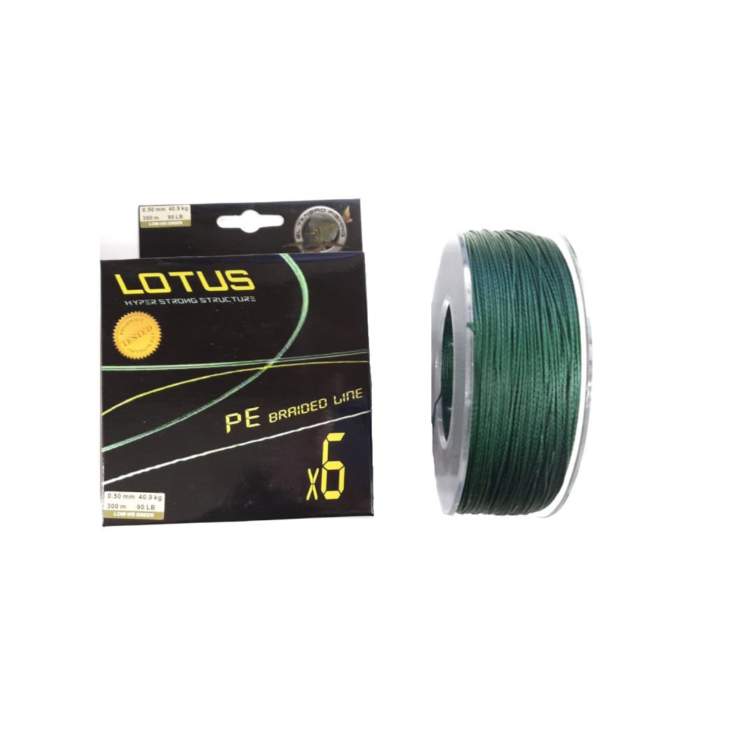 Lotus 6 Örgü İp Misina Yeşil Renkli 300 metre