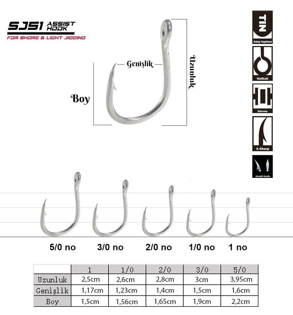 Fujin SJ51 TIN Delikli Assist İğnesi