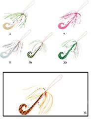 Hayabusa SE 136 Tai Rubber Free Slide Yedek Etekli Assist İğne Set 16