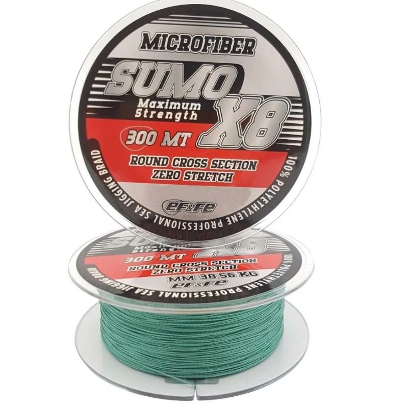 Effe Sumo X8 İp Misina 300 mt Polietilen Micro Fiber İp Misina Yeşil