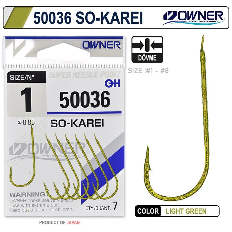 Owner 50036 Yosun Yeşili Hazır Takım ve Çapari İğnesi