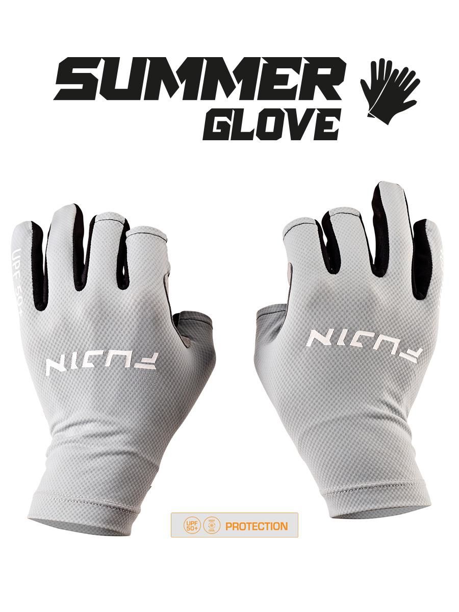 Fujin Pro Angler S24 Summer Gloves Grey Eldiven
