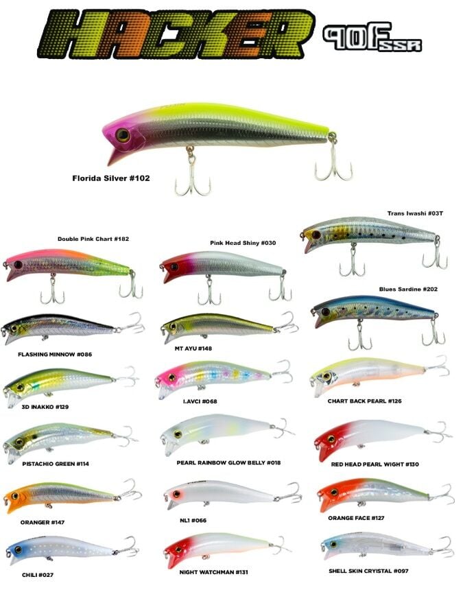 Fujin Hacker 90mm 13.7gr SSR Floating Maket Balık