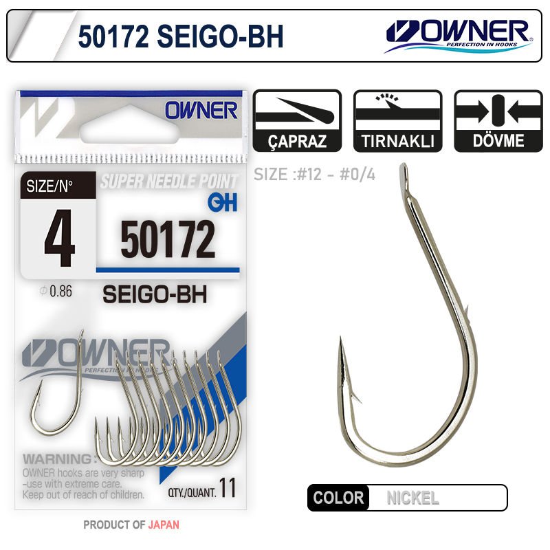 Owner 50172 Beyaz Tırnaklı Uzun Yem İğnesi