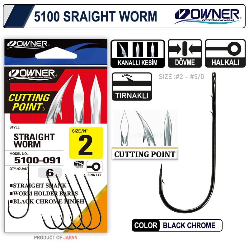 Owner 5100 Uzun Pala Lüfer Delikli İğne