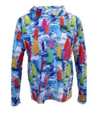 Stafu Zero Kapüşonlu Uzun Kollu UV Korumalı Performans T-shirt - Sailor