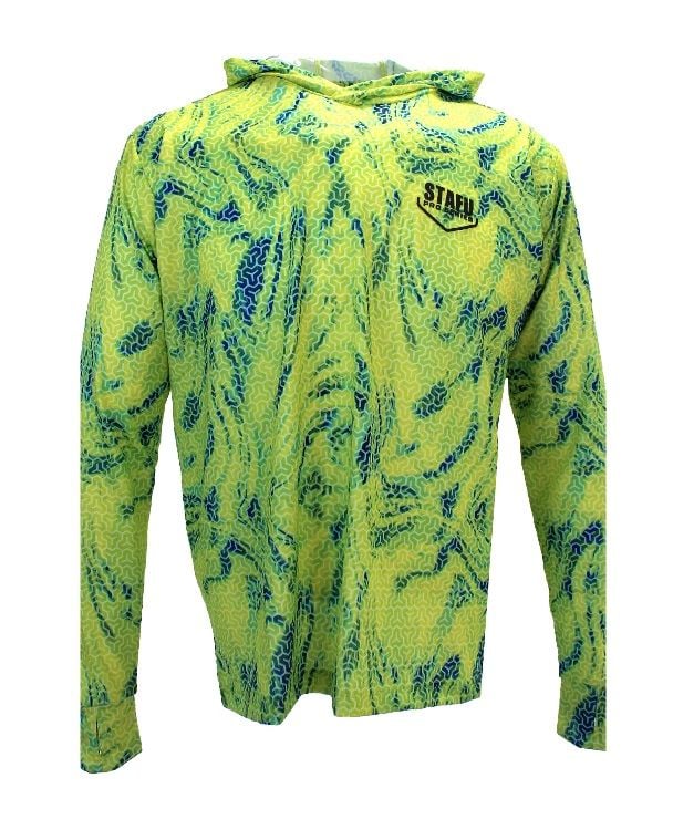 Stafu Zero Kapüşonlu Uzun Kollu UV Korumalı Performans T-shirt - Trophy Lime
