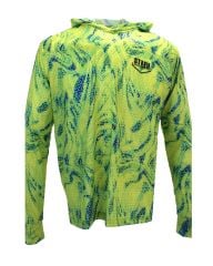 Stafu Zero Kapüşonlu Uzun Kollu UV Korumalı Performans T-shirt - Trophy Lime