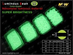 M&W Luminous Bean Fosforlu Boncuk