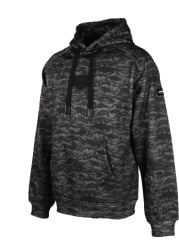 Stafu Prime Unisex Kapüşonlu, Uzun Kollu Signature Desenli Siyah Sweatshirt