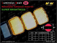 M&W Luminous Bean Fosforlu Boncuk 3 - Pembe