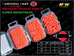 M&W Luminous Bean Fosforlu Boncuk 4 - Pembe