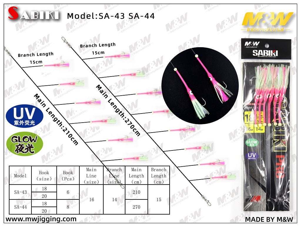 M&W Sabiki Pro (SA-43 44) Çapari Glow
