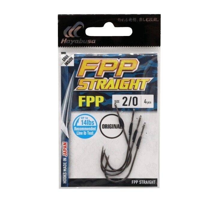 Hayabusa FPP Straight Delikli Lüfer İğnesi Black Nikel