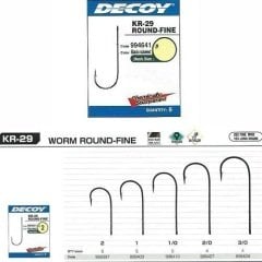 Decoy KR-29 Worm Round Fine Black Nickel Olta iğnesi 3/0