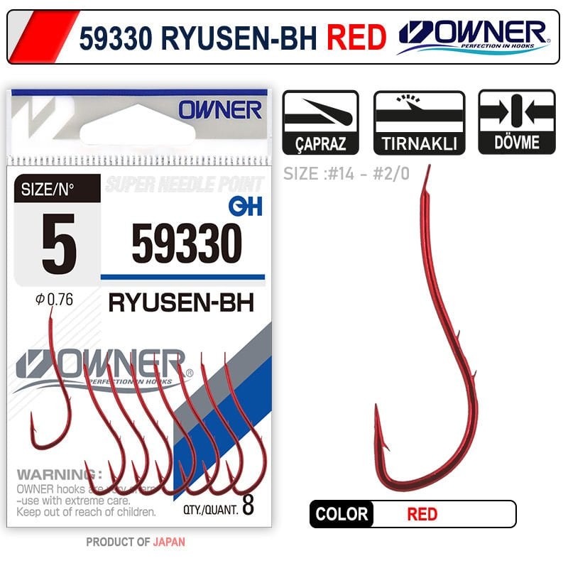 Owner 59330 Kırmızı Tırnaklı İğne