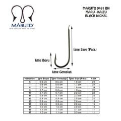 Maruto 9491 Black Nickel Olta İğnesi