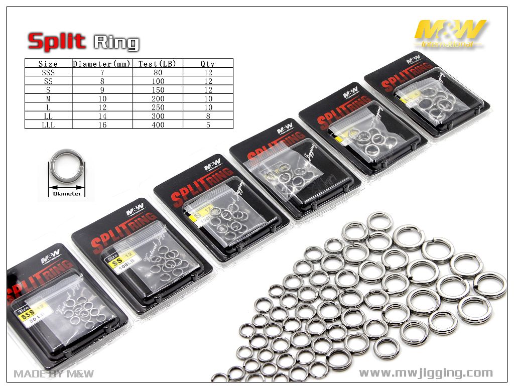 M&W Jigging Split Ring Halka