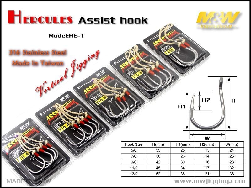 M&W ASSIST HOOK HE-1Jig İğnesi