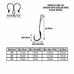 Maruto 9883 Black Nickel Jig İğnesi İğnesi
