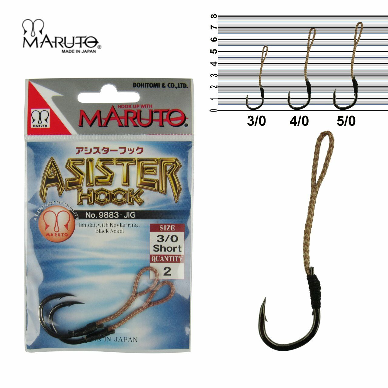 Maruto 9883 Black Nickel Jig İğnesi İğnesi