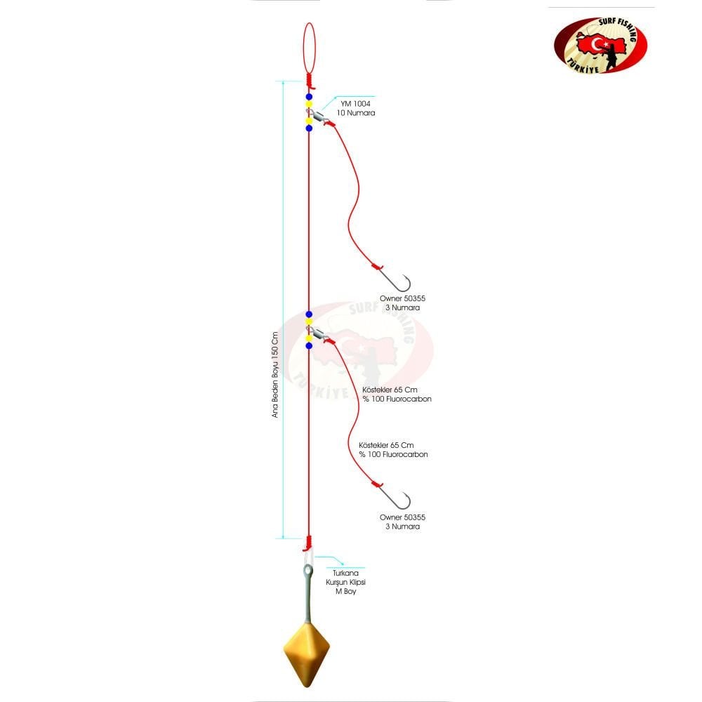 SFT Pater Noster Surf Casting Hazır Takımı