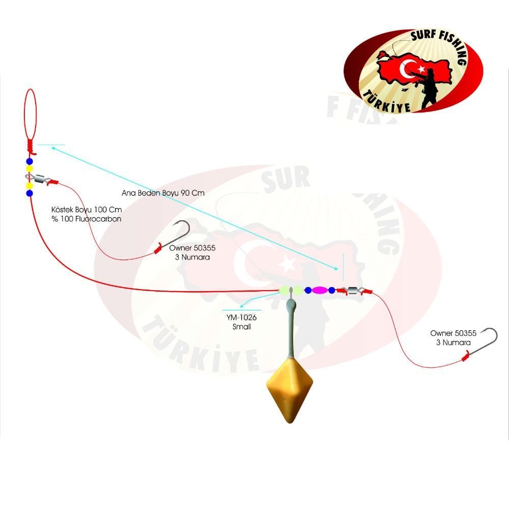 SFT Gezerli Kurşunlu Surf Casting Hazır Takımı