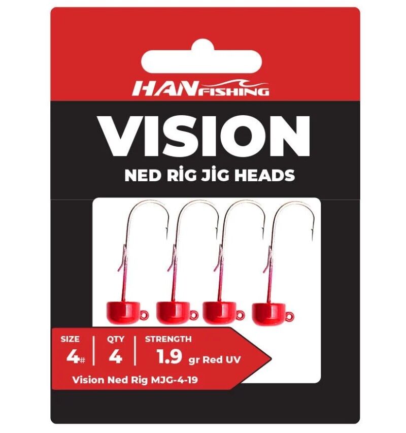 Vision Ned Rig Red Uv  JigHead
