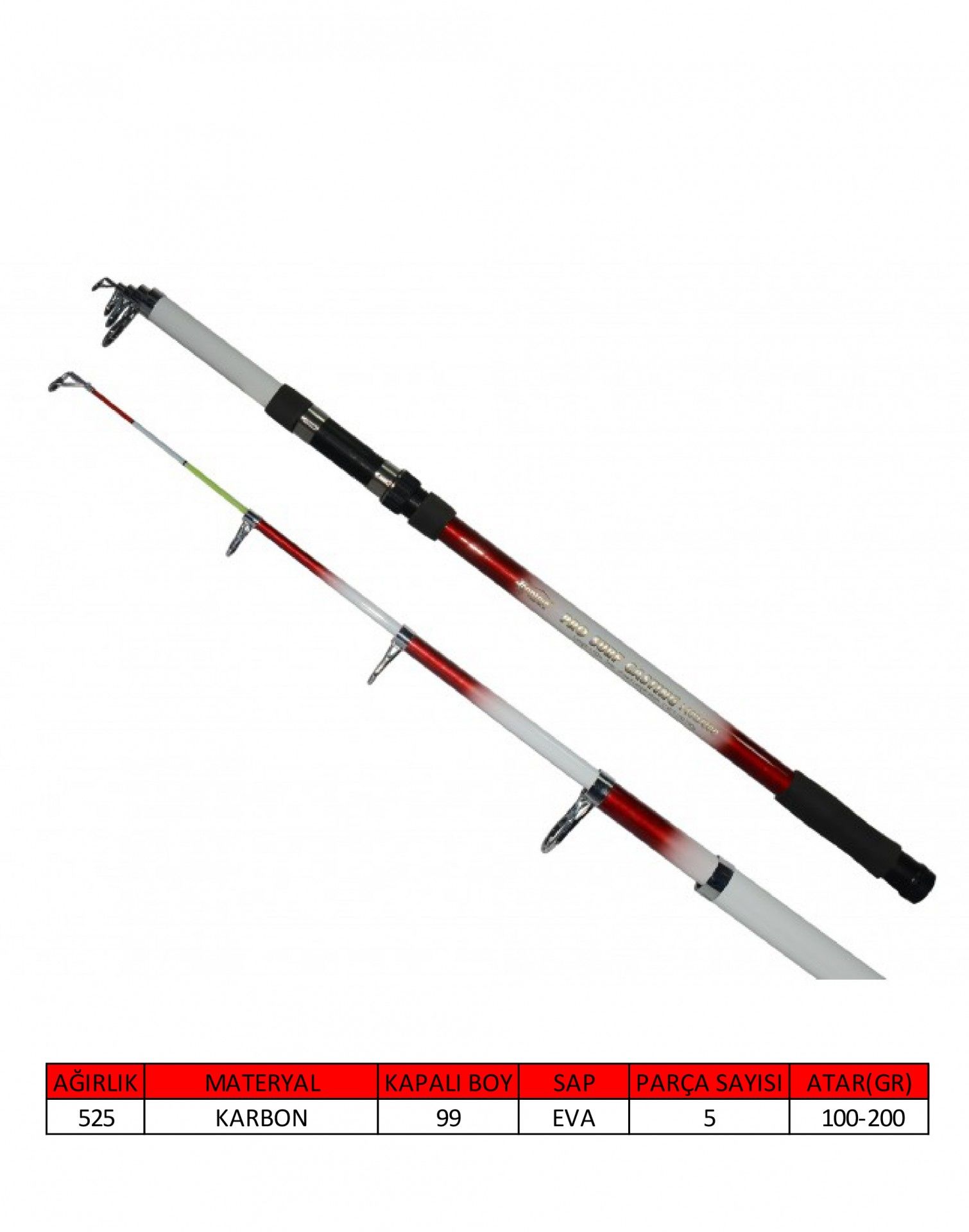 Captain 1463 Casting Tele Surf Kamış 100-200gr Atar