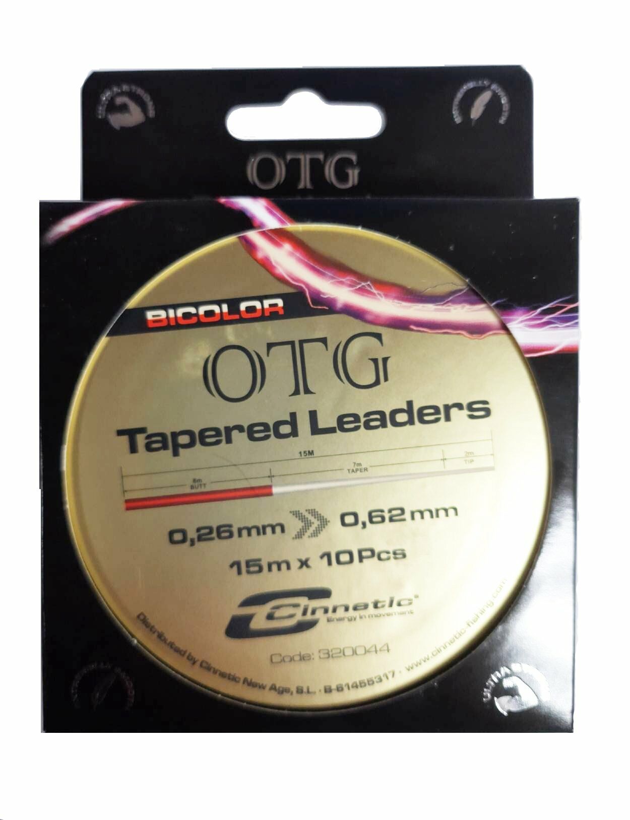 CINNETIC 320044 OTG BICOLOR TAPER LEADER 15*10 0,26-0,62