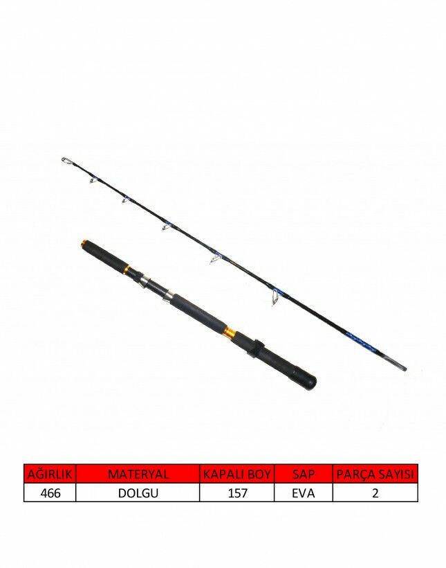 Captain 1435 Corda Boat 2 Parça Solid Tekne Kamışı 4-10lbs Atar 210 cm