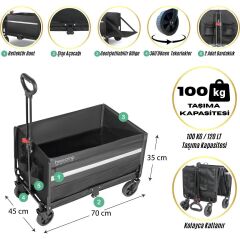 FreeCamp Nest 250 Katlanır Wagon Araba