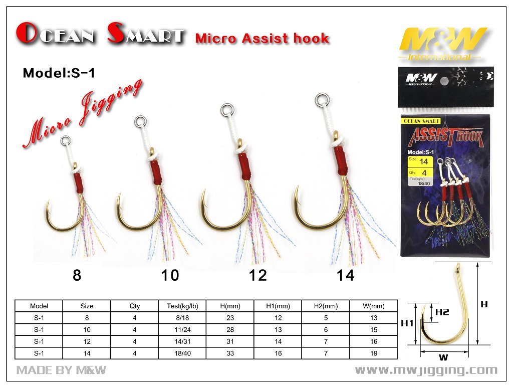 M&W Jigging Ocean Smart S-1 Micro Assist İğnesi