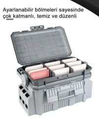 Shufa Çift Katlı Ekstra Dayanıklı Profesyonel Balıkçı Kutu Çanta 19,5L - Siyah